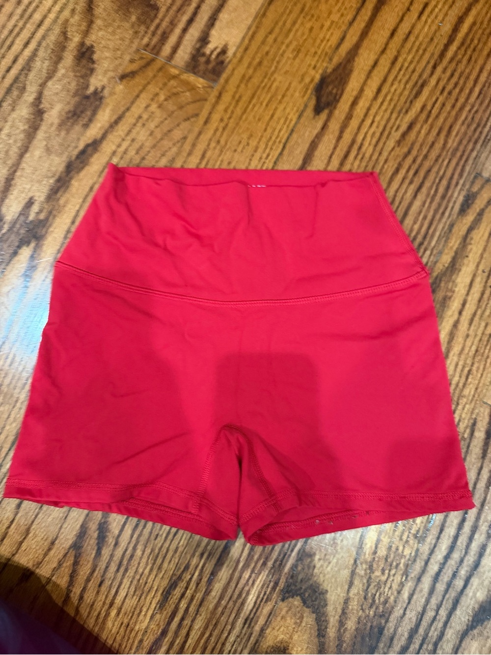 Garage Red High-Waist Bike Shorts